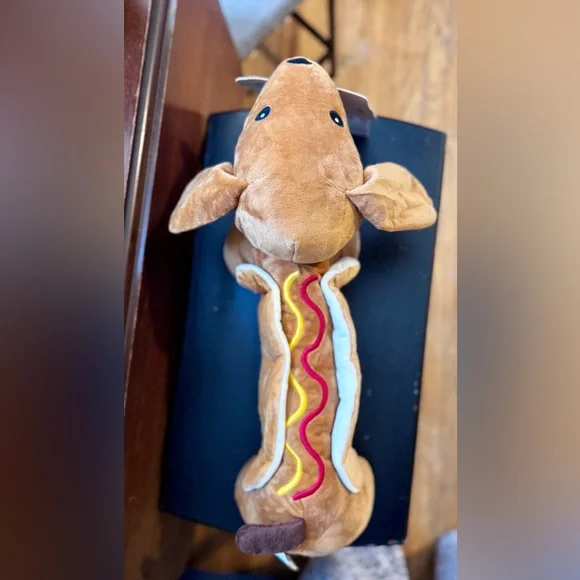 Large Hot Dog Dachshund Plush Squeaky Toy – Dachshund | Pet Gift - Picture 4 of 6